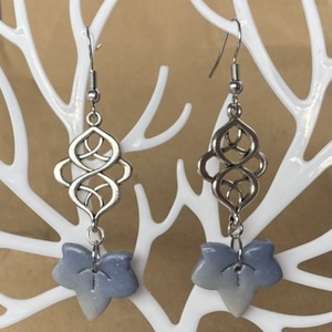 Leveles csomómintás fülbevaló, Ékszer, Fülbevaló, Lógó fülbevaló, Ékszerkészítés, MESKA