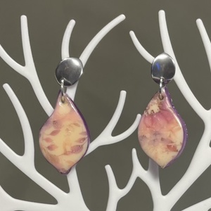 Tavaszi lilaság, Ékszer, Fülbevaló, Lógó fülbevaló, Ékszerkészítés, MESKA