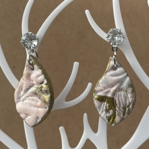 Fehér-arany elegancia, Ékszer, Fülbevaló, Lógó fülbevaló, Ékszerkészítés, MESKA