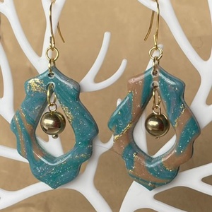 Marokkói márványos, Ékszer, Fülbevaló, Lógó fülbevaló, Ékszerkészítés, MESKA