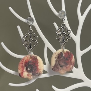 Vintage virág, Ékszer, Fülbevaló, Lógó fülbevaló, Ékszerkészítés, MESKA