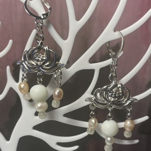 Édesvizek világa fülbevaló, Ékszer, Fülbevaló, Lógó fülbevaló, Ékszerkészítés, MESKA