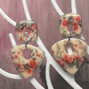 Tavaszvirág fülbevaló, Ékszer, Fülbevaló, Lógó fülbevaló, Ékszerkészítés, MESKA