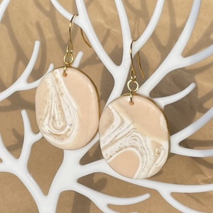 Márványos ovál, Ékszer, Fülbevaló, Lógó fülbevaló, Ékszerkészítés, MESKA