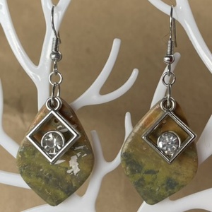 Charmos moha-márvány, Ékszer, Fülbevaló, Lógó fülbevaló, Ékszerkészítés, MESKA