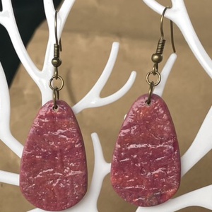 Texturált ovális fülbevaló, Ékszer, Fülbevaló, Lógó fülbevaló, Ékszerkészítés, MESKA