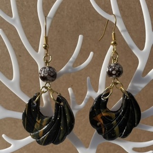 Fekete szépség, Ékszer, Fülbevaló, Lógó fülbevaló, Ékszerkészítés, MESKA