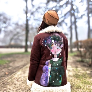 Ilus, Ruha & Divat, Női ruha, Kabát, Festészet, MESKA