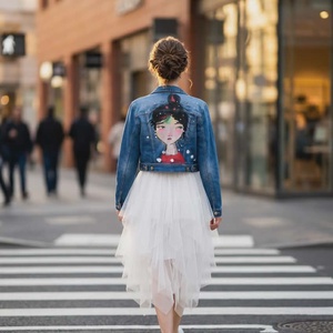 Bogi, Ruha & Divat, Női ruha, Kabát, Festészet, MESKA