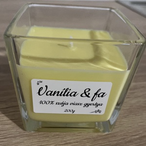 Vanília és fa illat gyertya, Otthon & Életmód, Gyertya, illat, aroma, Illatviasz, , MESKA