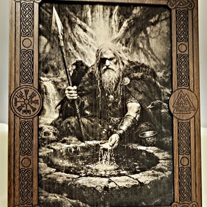 Odin Mimir kútjánál, Otthon & Életmód, Dekoráció, Kép & Falikép, Plakát, Famegmunkálás, MESKA