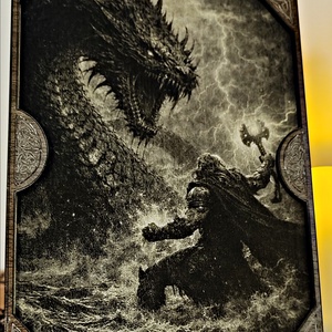 Thor harca a világkígyóval, Kellékek & szerszámok, Hobby fa alapanyag, Képkeret, Famegmunkálás, MESKA