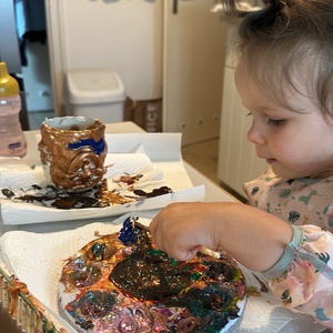 Lombszárny Lak arany és kék akrilfestékkel,gyurmából. LED világítással - otthon & életmód - dekoráció - asztal és polc dekoráció - díszüveg - Meska.hu