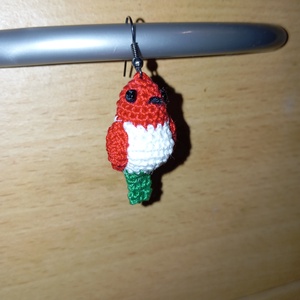 Magyar madár fülbevaló, Ékszer, Fülbevaló, Lógó fülbevaló, Horgolás, Varrás, MESKA