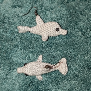 Delfin fülbevaló - ékszer - fülbevaló - lógó fülbevaló - Meska.hu