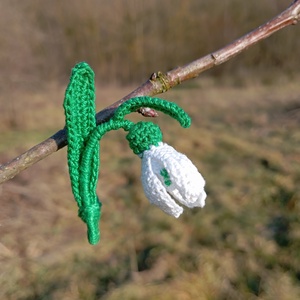 Hóvirág kitűző - ékszer - kitűző és bross - kitűző - Meska.hu