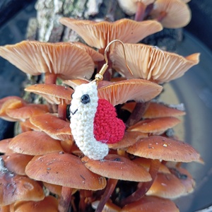 Szerelmes csiga fülbevaló - Meska.hu