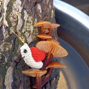 Szerelmes csiga fülbevaló - ékszer - fülbevaló - lógó fülbevaló - Meska.hu