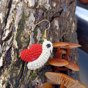 Szerelmes csiga fülbevaló - ékszer - fülbevaló - lógó fülbevaló - Meska.hu