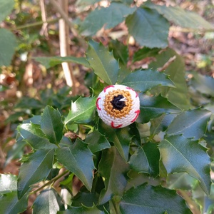 Szemgolyó (barna) kitűző  - ékszer - kitűző és bross - Meska.hu