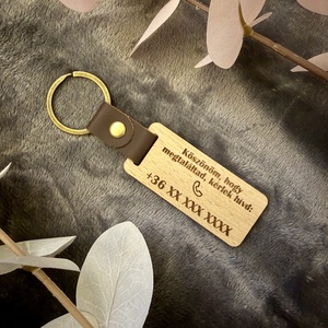 Humoros, személyre szabott fa kulcstartó - hogy a kulcs ne tűnjön el örökre - táska & tok - kulcstartó & táskadísz - kulcstartó - Meska.hu