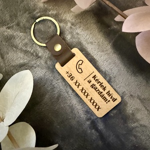 Humoros, személyre szabott fa kulcstartó - amikor a kulcs is pánikba esik - táska & tok - kulcstartó & táskadísz - kulcstartó - Meska.hu