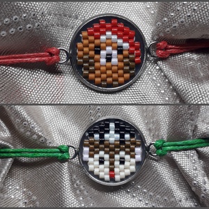 Karácsonyi kis karkötők - ékszer - karkötő - karkötő medállal - Meska.hu