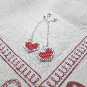 Valentin Szivecske fülbevaló - ékszer - fülbevaló - lógó fülbevaló - Meska.hu