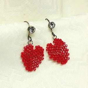 Valentin Szivecske fülbevaló II. - ékszer - fülbevaló - pötty fülbevaló - Meska.hu