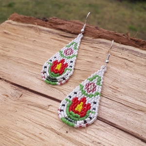 Tulipános fülbevaló - ékszer - fülbevaló - lógó fülbevaló - Meska.hu