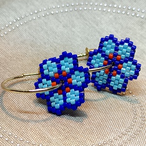 Nefelejcs - ékszer - fülbevaló - lógó fülbevaló - Meska.hu