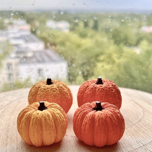 Őszi tök dekor szett  narancs és sárga árnyalatban - otthon & életmód - dekoráció - halloween - halloweeni dekoráció - Meska.hu