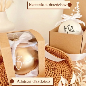 Névre szóló karácsonyi üveggömb - karácsony - karácsonyi lakásdekoráció - karácsonyfadíszek - Meska.hu