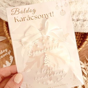 Egyedi akril karácsonyfadísz - karácsony - karácsonyi lakásdekoráció - karácsonyfadíszek - Meska.hu