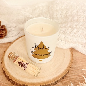 Békés Karácsonyt � illatgyertya, gyufás üvegcsével - otthon & életmód - gyertya, illat, aroma - gyertya - Meska.hu