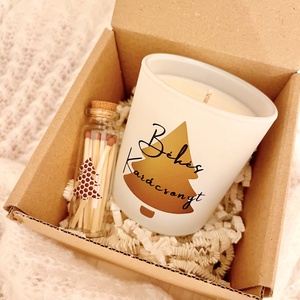 Békés Karácsonyt � illatgyertya, gyufás üvegcsével - otthon & életmód - gyertya, illat, aroma - gyertya - Meska.hu