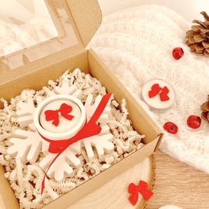 Karácsonyi mécsestartó ajándékcsomag - illatmécsessel - otthon & életmód - gyertya, illat, aroma - mécses és mécsestartó - Meska.hu