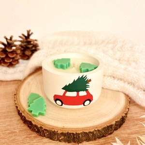 Karácsonyi autós szójaviasz gyertya  Forró almás pite illattal (100g), Otthon & Életmód, Gyertya, illat, aroma, Gyertya, , MESKA