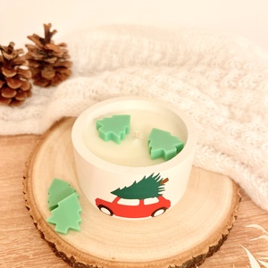 Karácsonyi autós szójaviasz gyertya  Forró almás pite illattal (100g) - otthon & életmód - gyertya, illat, aroma - gyertya - Meska.hu