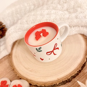 Karácsonyi szójaviasz gyertya bögrében - Almás pite illat (60g), Otthon & Életmód, Gyertya, illat, aroma, Gyertya, , MESKA