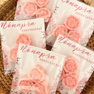 Rózsa formájú illatviasz Nőnapra - otthon & életmód - gyertya, illat, aroma - illatviasz - Meska.hu