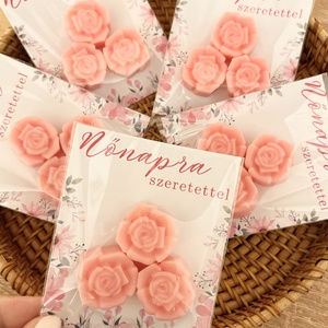 Rózsa formájú illatviasz Nőnapra - otthon & életmód - gyertya, illat, aroma - illatviasz - Meska.hu