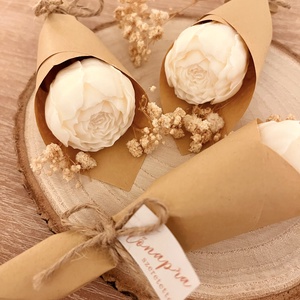 Bazsarózsa formájú szálas illatviasz - otthon & életmód - gyertya, illat, aroma - illatviasz - Meska.hu