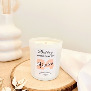 Születésnapi szójaviasz gyertya - otthon & életmód - gyertya, illat, aroma - gyertya - Meska.hu