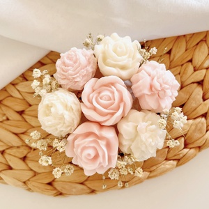 Virágos illatviasz dekor - Anyák napjára - otthon & életmód - gyertya, illat, aroma - illatviasz - Meska.hu