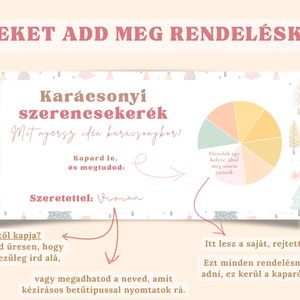 Karácsonyi kaparós üdvözlőkártya - Szerencsekerekes - karácsony - karácsonyi ajándékozás - karácsonyi képeslap, üdvözlőlap, ajándékkísérő - Meska.hu