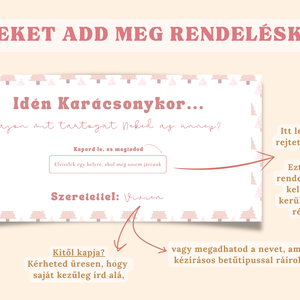 Karácsonyi kaparós üdvözlőkártya - Meglepetés - karácsony - karácsonyi ajándékozás - karácsonyi képeslap, üdvözlőlap, ajándékkísérő - Meska.hu
