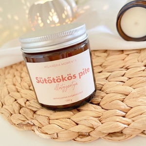 Sütőtökös pite szójaviasz illatgyertya - otthon & életmód - gyertya, illat, aroma - gyertya - Meska.hu