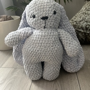 Új egyedi 1db horgolt nagy fülű nyuszi plüss - játék & sport - plüssállat & játékfigura - nyuszi - Meska.hu