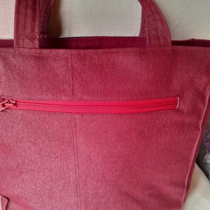Bevásárló táska kalocsai bordó - táska & tok - bevásárlás & shopper táska - shopper, textiltáska, szatyor - Meska.hu